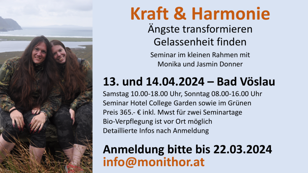 Seminar Monika & Jasmin Donner April 2024 Bad Vöslau